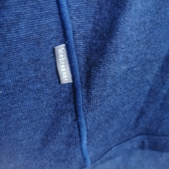M Men's Blue Zip Up Sweater - Picture 3 of 4